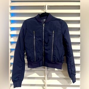 Alo xs navy blue bomber jacket